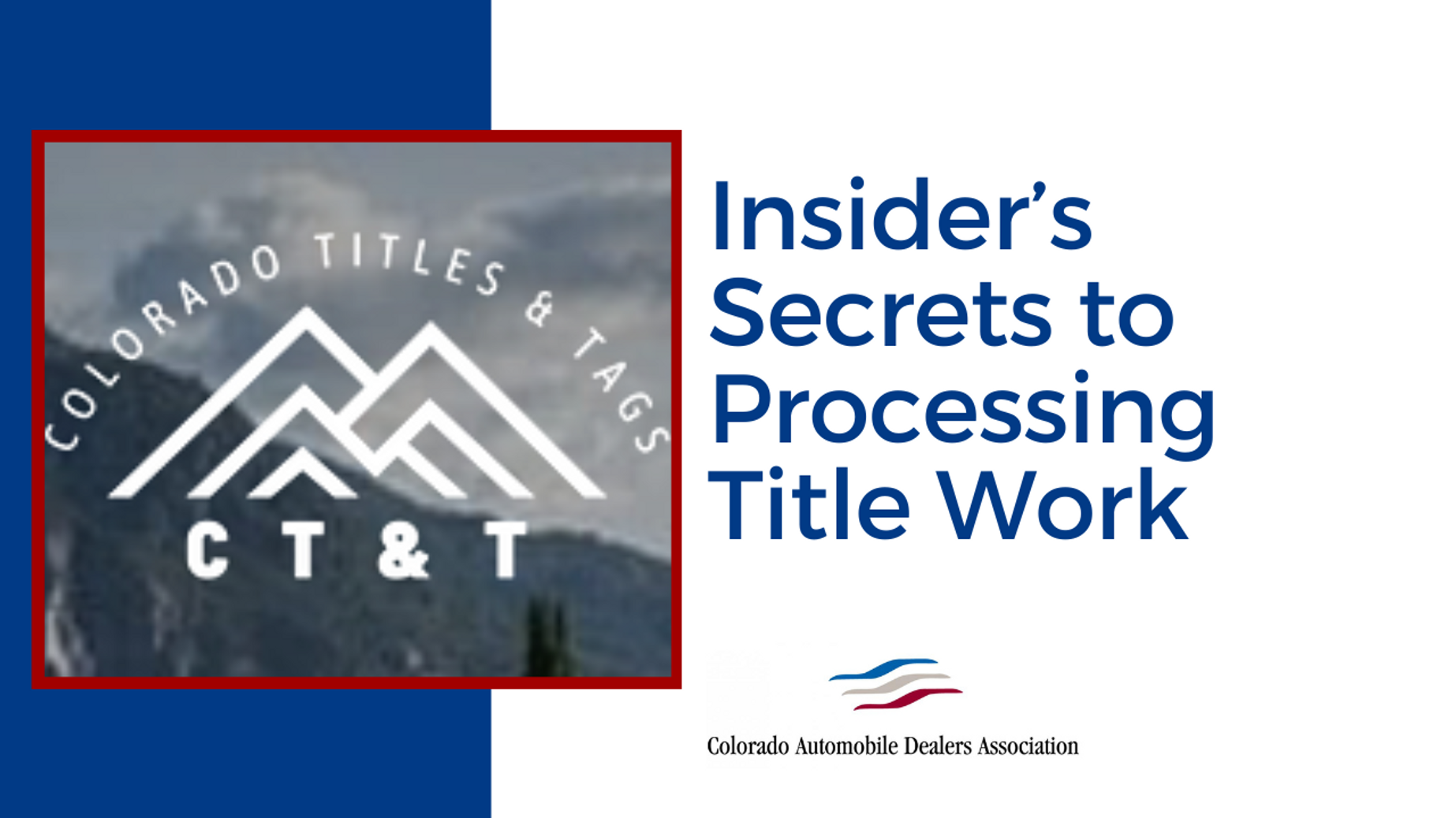 Insider's Secrets to Processing Title Work